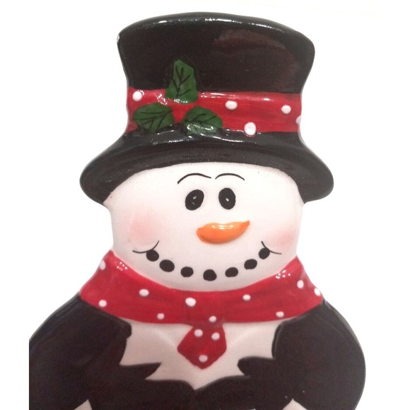 Snowman Spoon Rest Christmas Cooking Kitchen Food Eat Snacks Winter 8.5 Inches - Picture 2 of 6